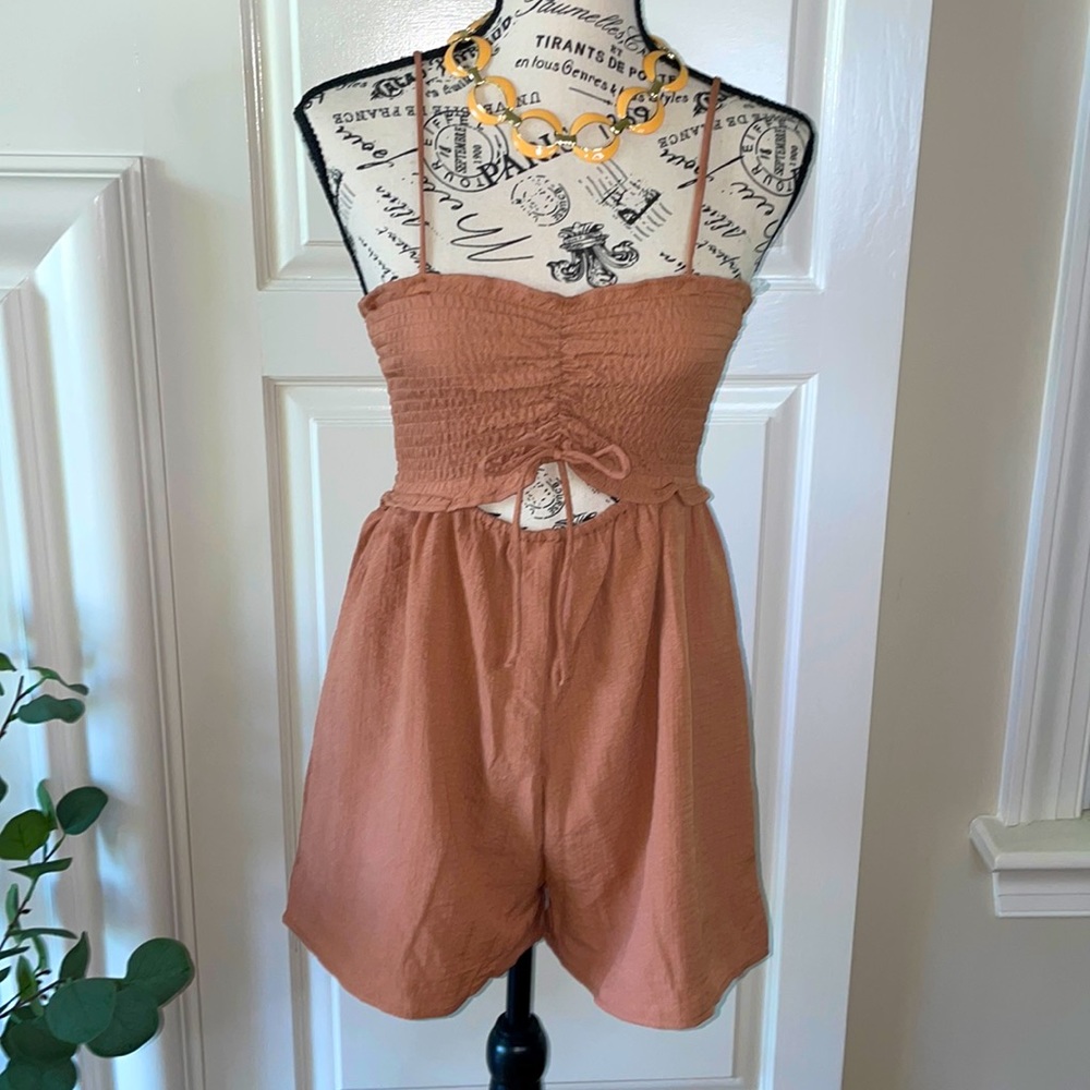 NWT - Camel Textured Romper